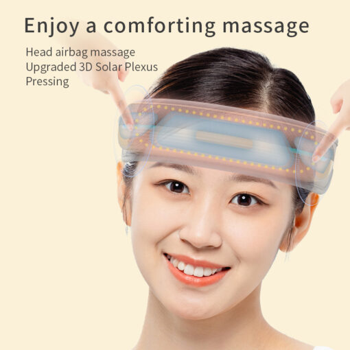 Foldable Heated Head Massager With Air Compression, Music & USB Charging, Portable & Relaxing - Image 2