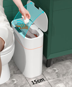 Smart Trash Can With Lid For Bedroom And Living Room Kitchen Storage Box Trash Can Induction Small Car Box Automatic Smart Dustbin Smart Trash Bin