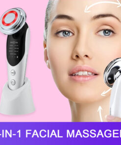 7-in-1 Facial Massager EMS Micro-current Color Light Vibration LED Beauty Purifying Introducer Skin Care Beauty Device