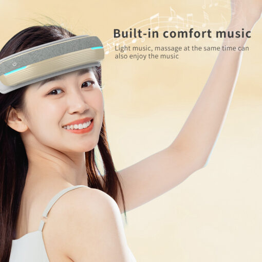 Foldable Heated Head Massager With Air Compression, Music & USB Charging, Portable & Relaxing - Image 5