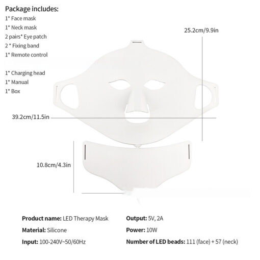 Household Beauty Silicone Mask Color Light 7 Colors Led Phototherapy Photon Skin Rejuvenation Facial Acne Removal - Image 2